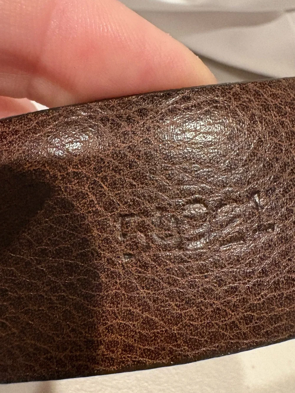 Torino - Men's Leather Italian Glazed Milled Calfskin Belt - Brown. Size 42